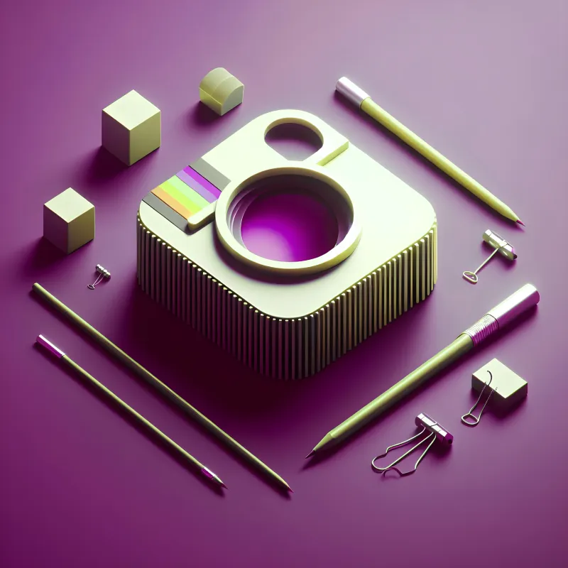 Brand identity design concept with social media logo, creative tools, and visual branding elements